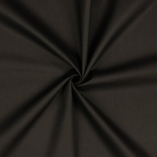 Cotton poplin *Vera* plain - dark brown