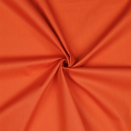 Cotton poplin *Vera* plain - flame orange