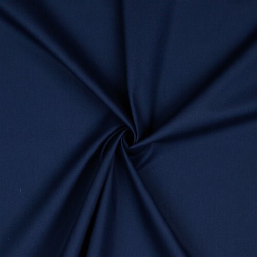 Cotton poplin *Vera* plain - dark blue