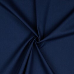 Katoen popeline *Vera* effen - donkerblauw