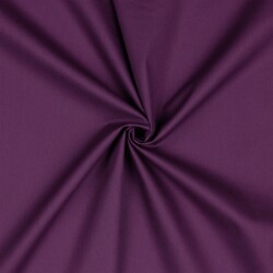 Katoenen popeline *Vera* effen - aubergine