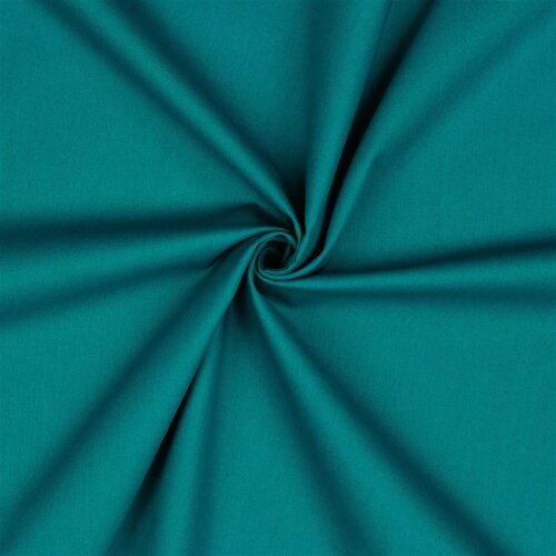 Cotton poplin *Vera* plain - antique peacock blue