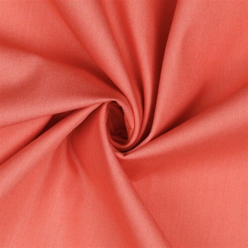 Popelín de algodón *Vera* liso - coral suave