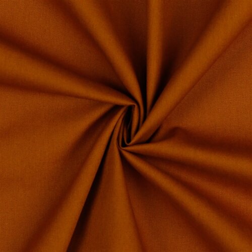 Katoen popeline *Vera* effen - cognac