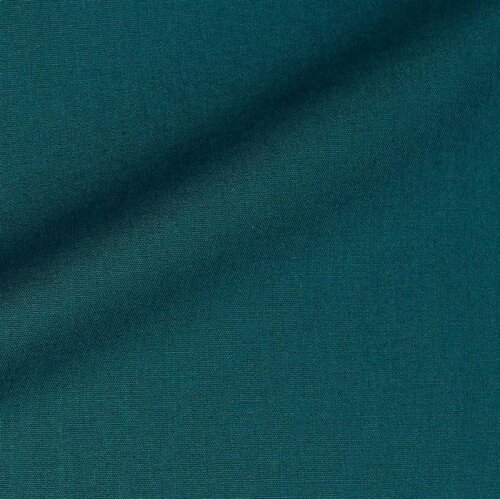 Popelín de algodón *Vera* liso - azul pavo real