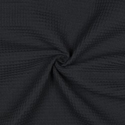 Waffle piqué *Vera* 6 mm - černá