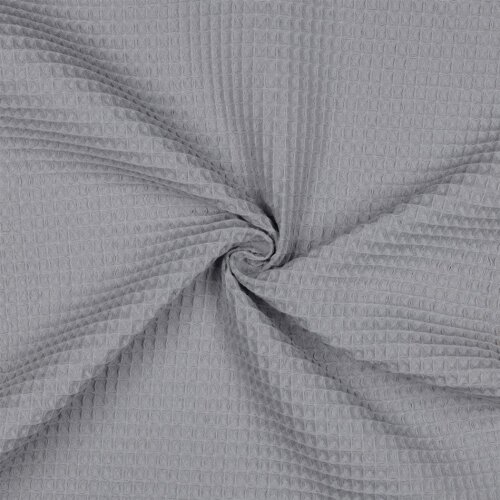 Wafel piqué *Vera* 6mm- staalgrijs