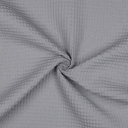 Piqué Waffle *Vera* 6mm-grigio acciaio