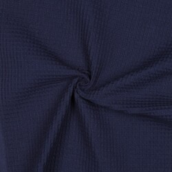 Piqué Waffle *Vera* 6 mm - blu notte