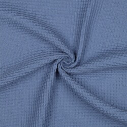 Piqué Waffle *Vera* 6mm- blu jean chiaro