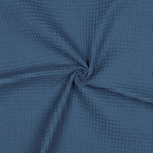 Waffle piqué *Vera* 6mm- steel blue