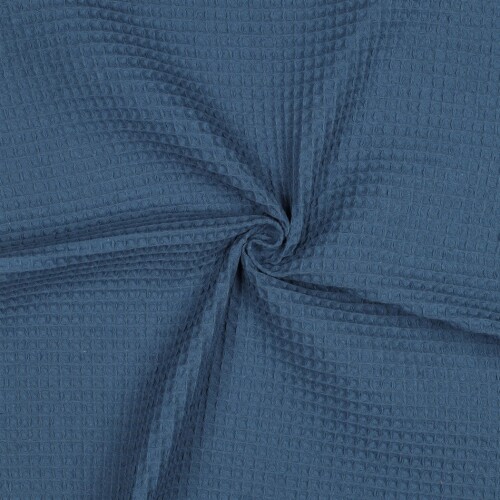 Piqué gaufré *Vera* 6mm- bleu acier