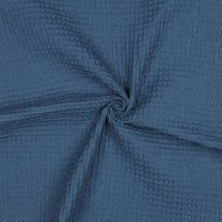 Piqué Waffle *Vera* 6 mm - blu acciaio
