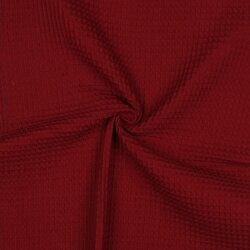 Piqué gaufré *Vera* 6mm- bordeaux foncé