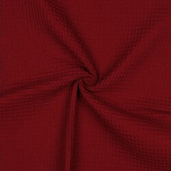 Waffle piqué *Vera* 6mm- rosso vino scuro