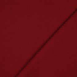 Waffle piqué *Vera* 6mm- dark wine red