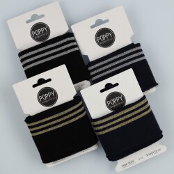 CUFFS LUREX 7CM - dark blue/GOLD