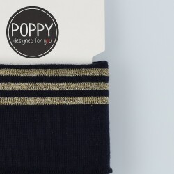 CUFFS LUREX 7CM - dark blue/GOLD