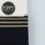 CUFFS LUREX 7CM - bleu foncé/OR