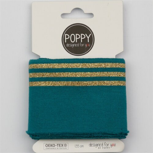 CUFFS LUREX 7CM - Bleu Atlantique