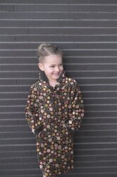 Alpenfleece Blumen - taupe