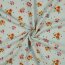 Waffeljersey kleine Blumen - himmelblau