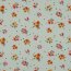 Waffeljersey kleine Blumen - himmelblau