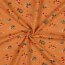 Waffle jersey small flowers - salmon orange