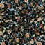 Rib Jersey Digital Flowers - azul oscuro
