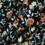 Rib Jersey Digital Flowers - bleu foncé