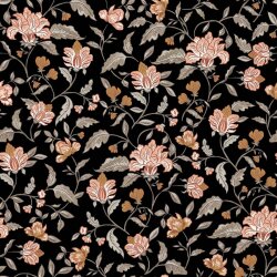 Banbus jersey bloemen - zwart