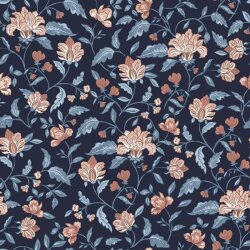 Banbus jersey bloemen - donkerblauw