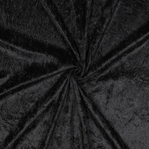 Panne fluweel - zwart