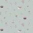 Popeline di cotone Digital Meereszeit - blu atlantico chiaro