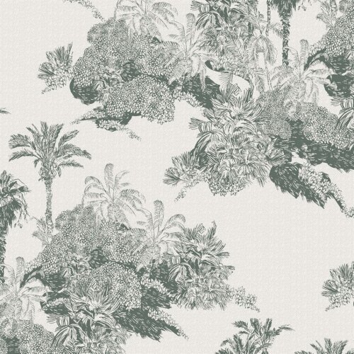 Canvas digital forest linen look - old green