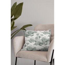 Canvas digital forest linen look - old green