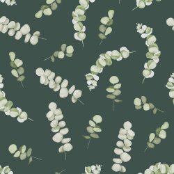 Canvas Digitaal Eucalyptus - donkergroen