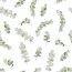 Canvas Digitaal Eucalyptus - wit/groen