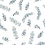 Canvas Digitaal Eucalyptus - wit/blauw