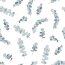 Canvas Digitaal Eucalyptus - wit/blauw