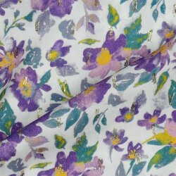 VISCOSE LUREX Fleurs numériques