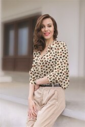 Viskosestoff Lurex Digital Leo - hellsand