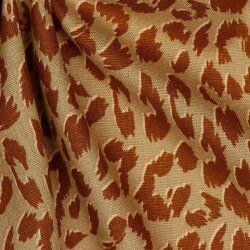 Viscose linen pre-washed animals - sand