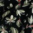 Viscose Linen Pre-washed Flowers - Black