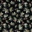 Viscose Linen Pre-washed Flowers - Black