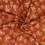Viscose linen pre-washed flowers - stone red