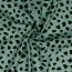 Viscose linen pre-washed dots - old green