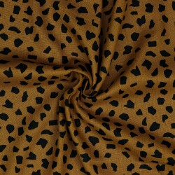 Linge de viscose points prélavés - brun clair