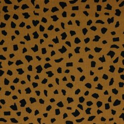 Viscose linen pre-washed dots - light brown