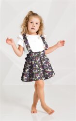 Cotton poplin digital spring bouquet - dark blue